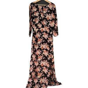 FOR LOVE & LEMONS Autumn Maxi Dress Midnight Floral SIZE XS